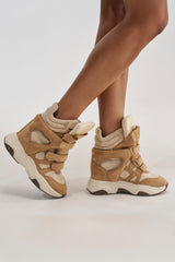 MARANTO TAUPE WEDGE SNEAKER