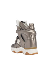 AZALEA WANG MARANTO PEWTER WEDGE SNEAKER