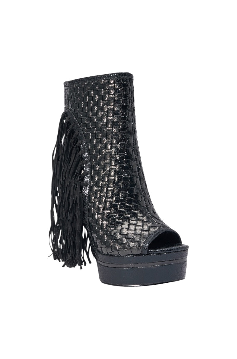 AZALEA WANG MARTEENA OPEN TOE PLATFORM BOOTIE