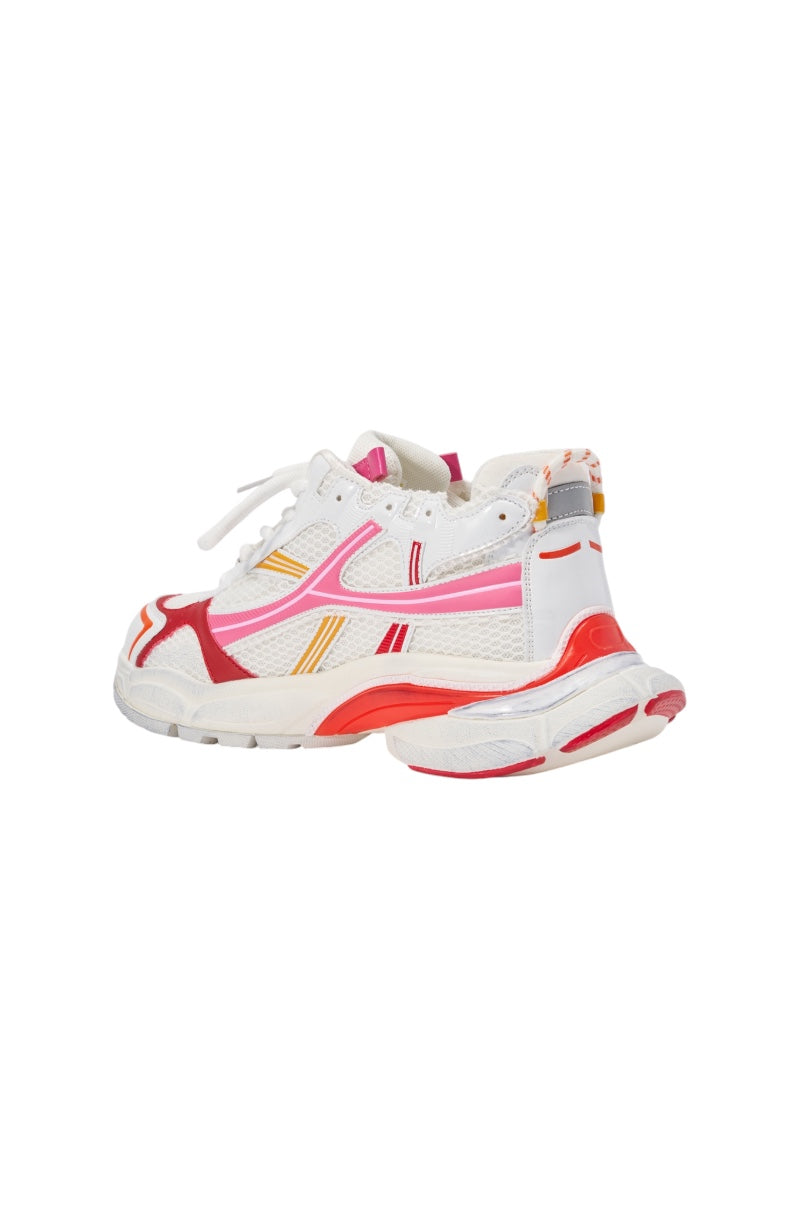 AKIRA GOLD MELAE WHITE AND PINK SNEAKER