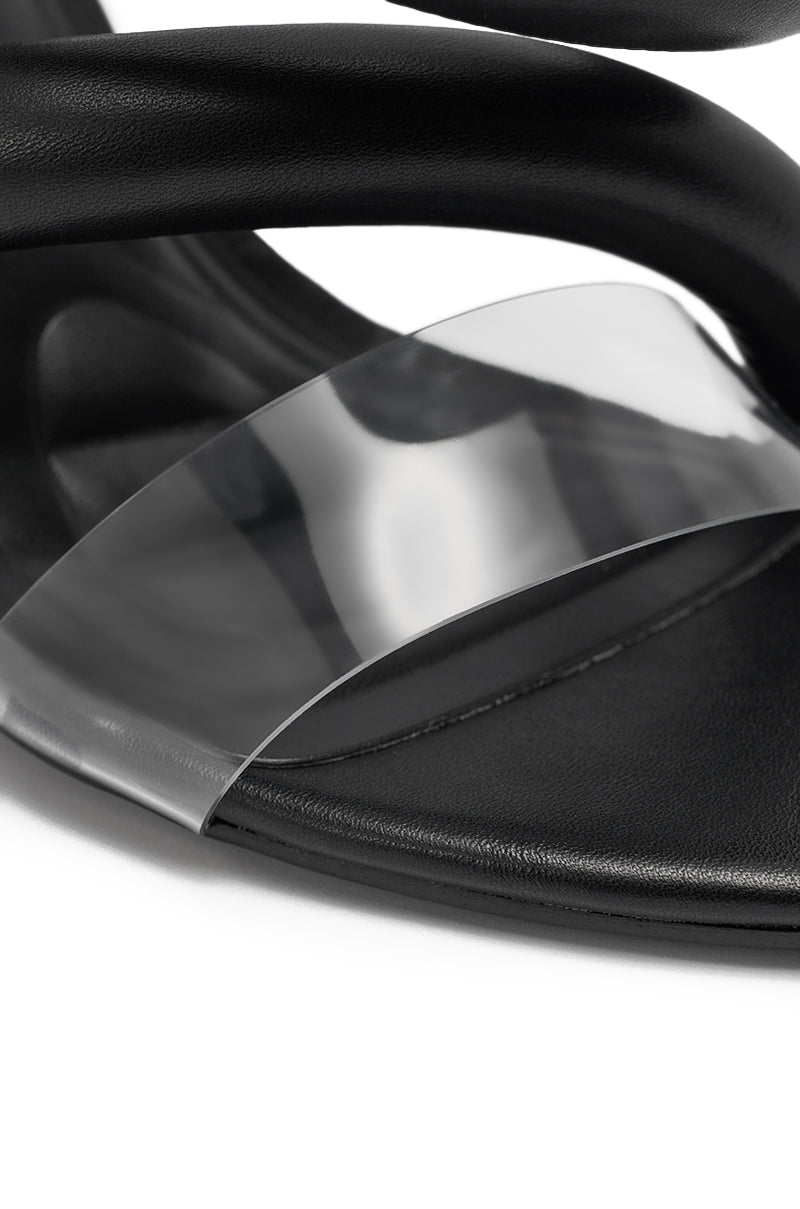 AKIRA MINORU BLACK WEDGE SANDAL