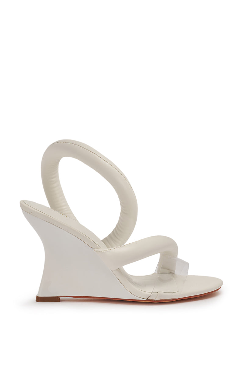 AKIRA MINORU WHITE WEDGE SANDAL