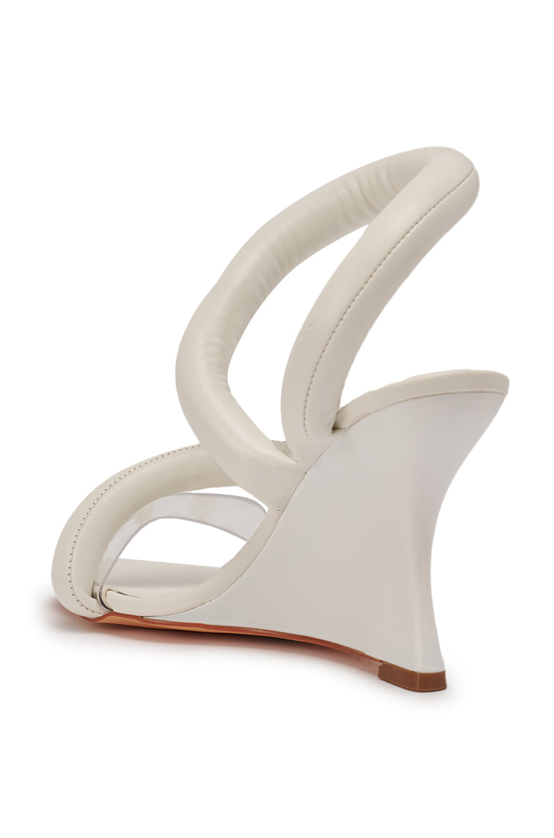 AKIRA MINORU WHITE WEDGE SANDAL