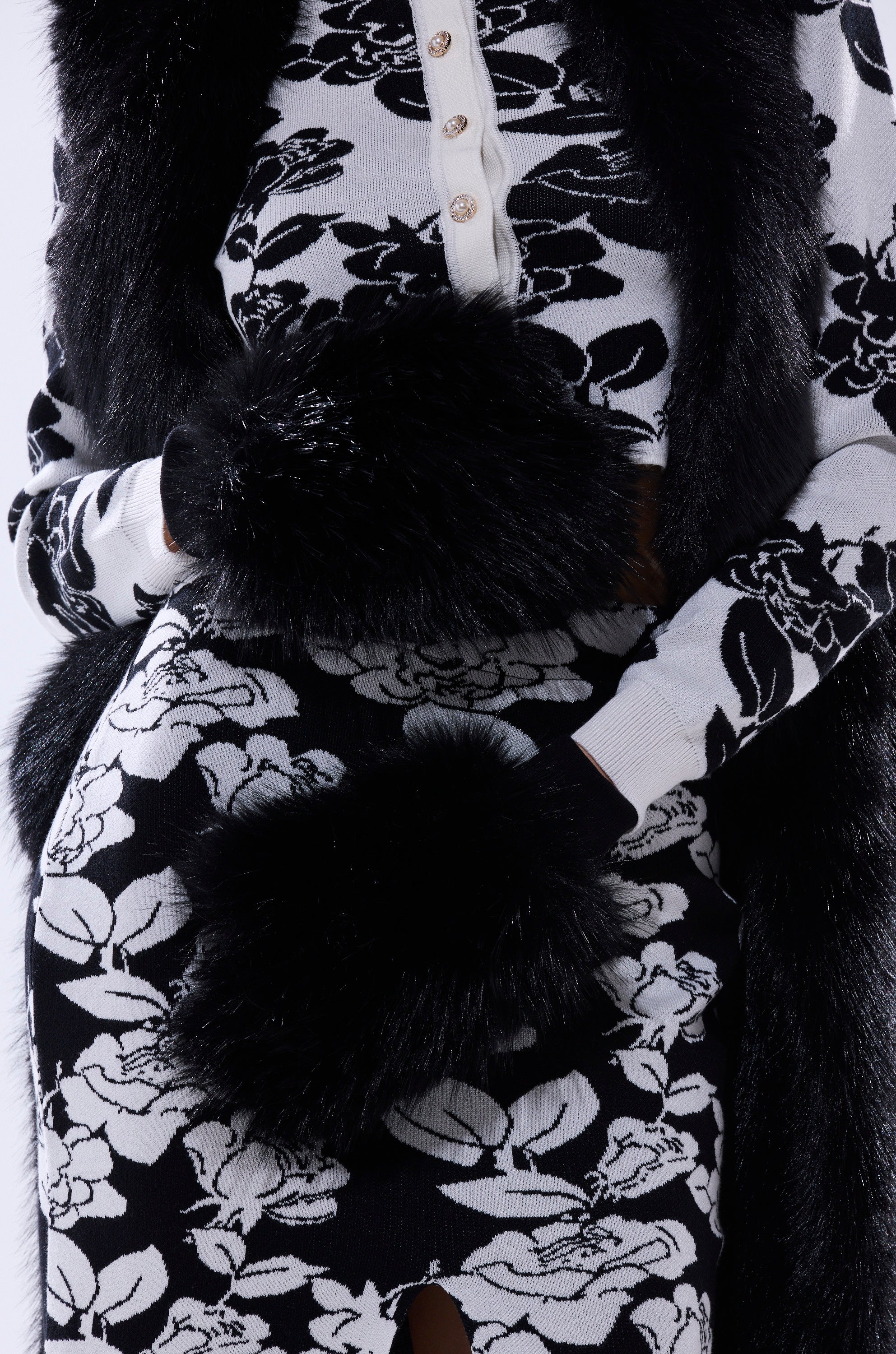 IN THE NIGHT FAUX FUR MITTENS