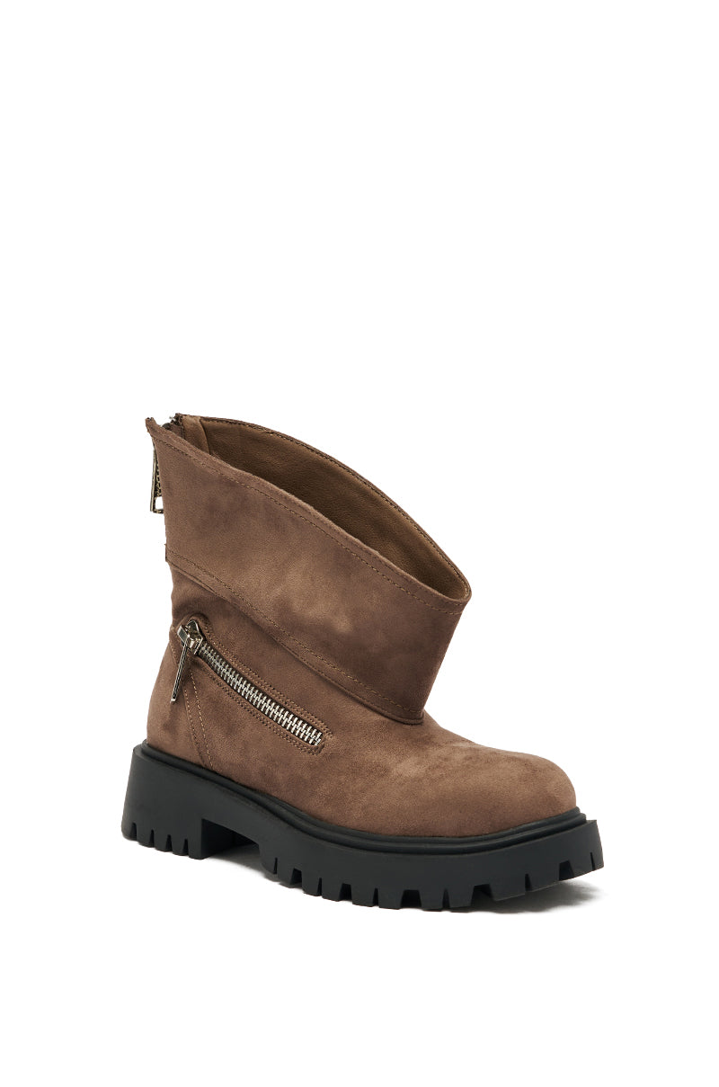 AZALEA WANG MOHSEN MOCHA COMBAT BOOTIE