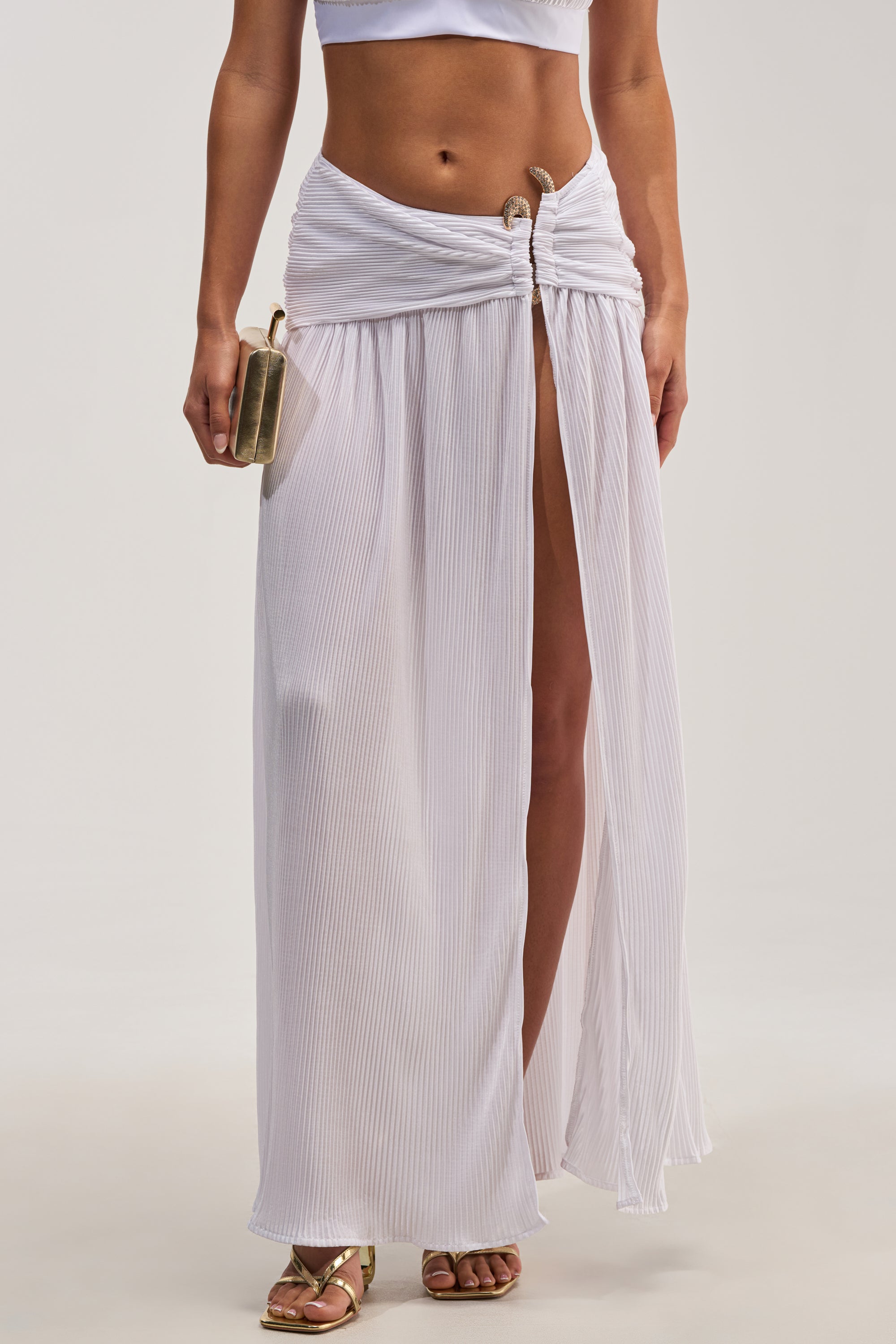 TEMPTATION PLISSE MAXI SKIRT