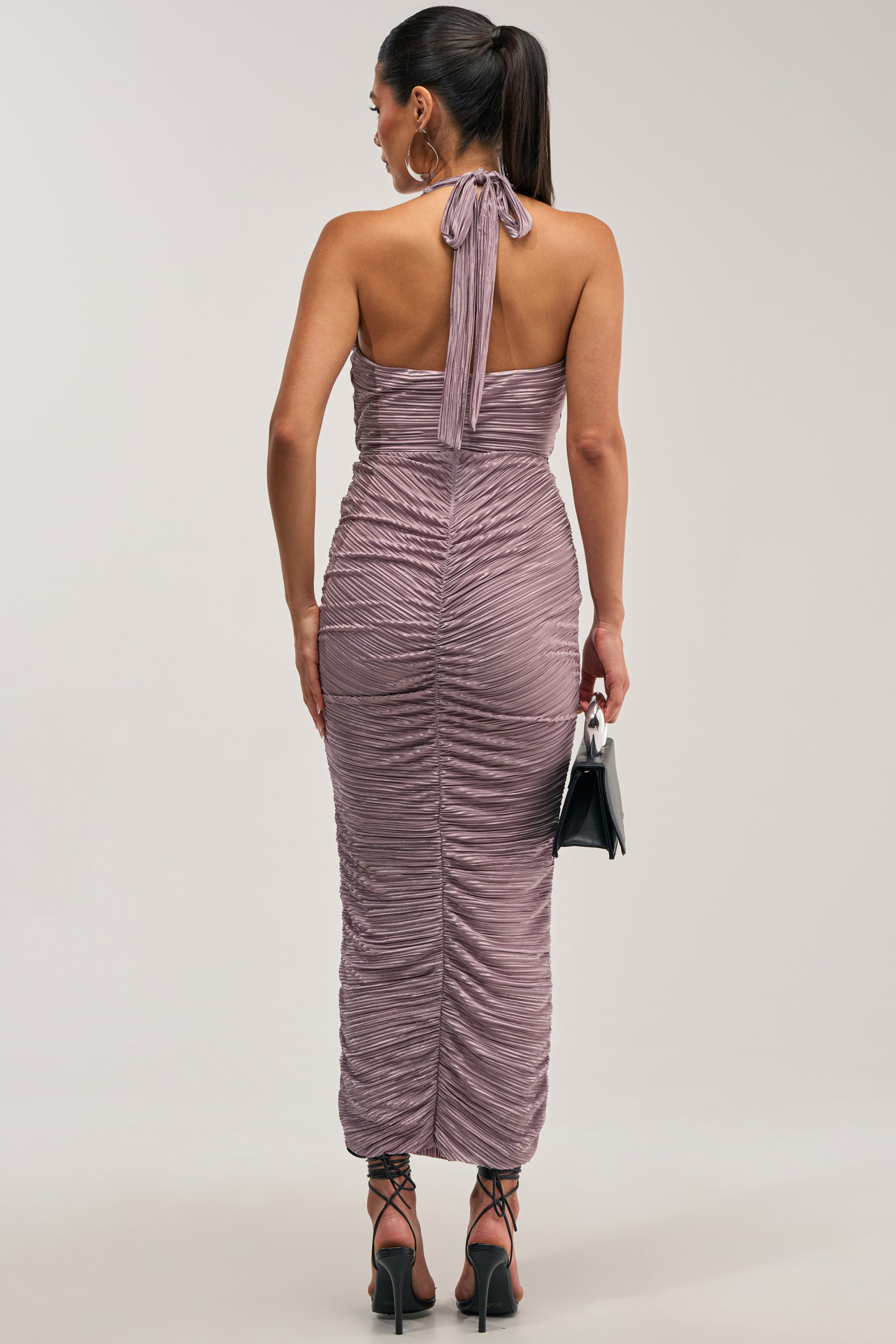 SARAH SLINKY DRESS IN MAUVE