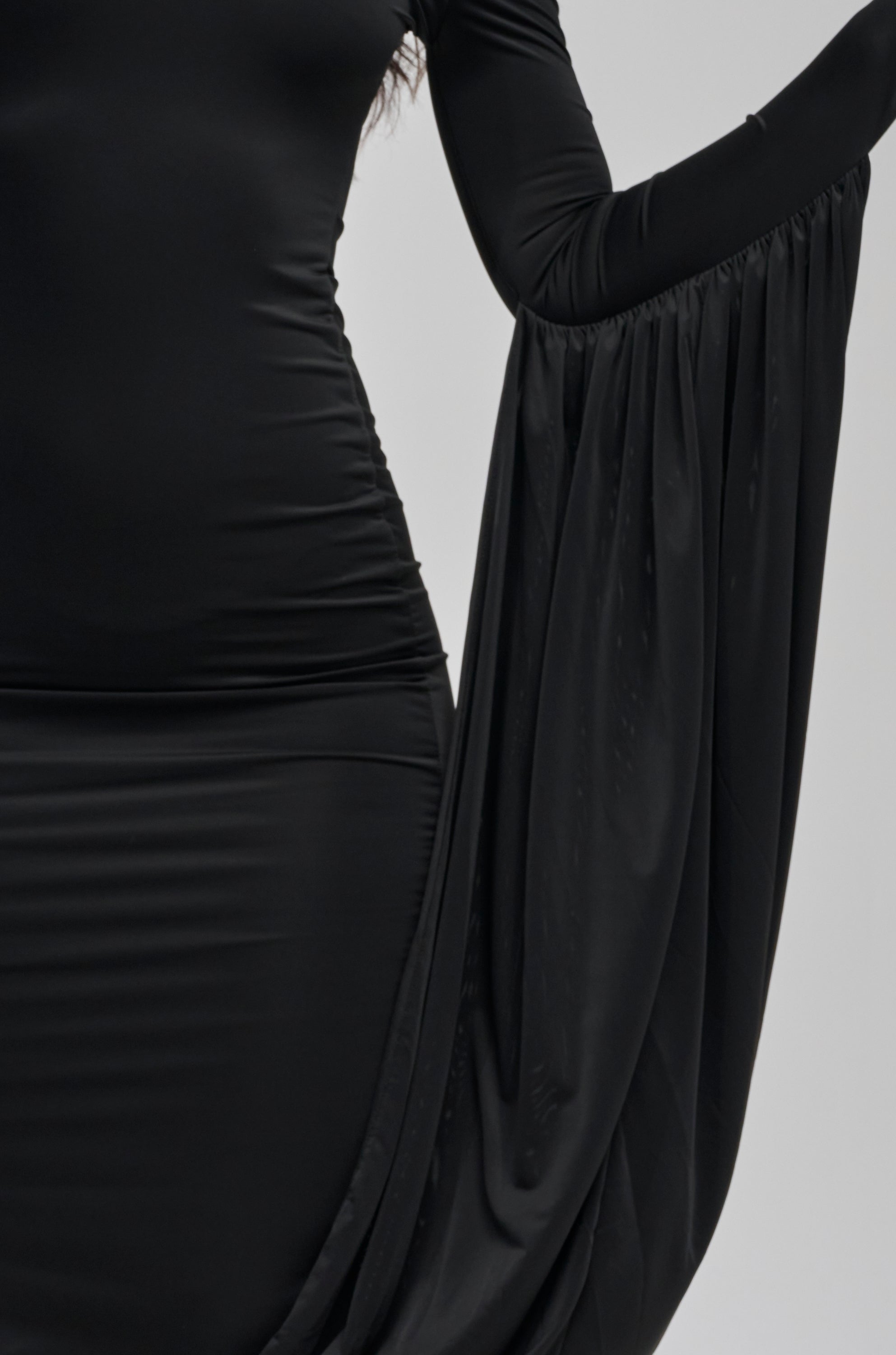 FOREVER FLIRTY ONE SHOULDER WINGED MIDI DRESS