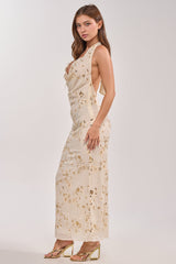 MAKE ME BLUSH EMBELLISHED MAXI DRESS