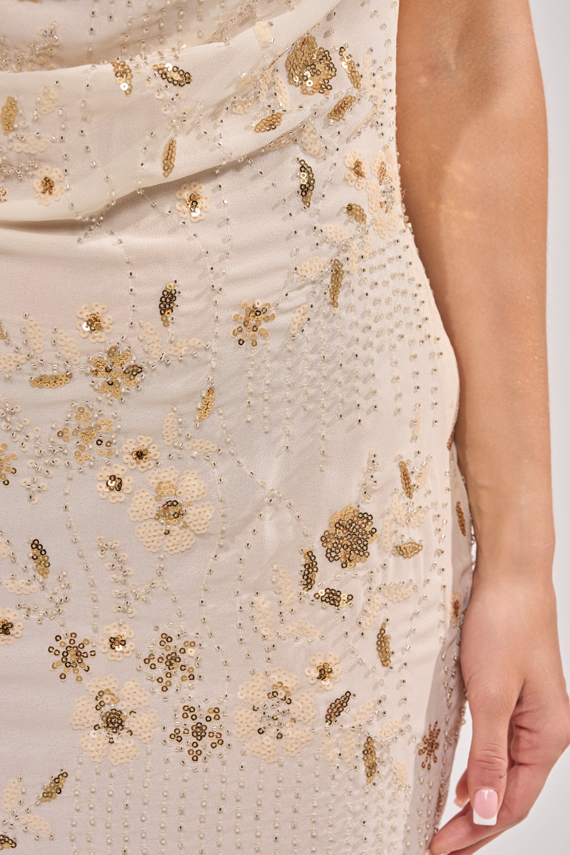 MAKE ME BLUSH EMBELLISHED MAXI DRESS