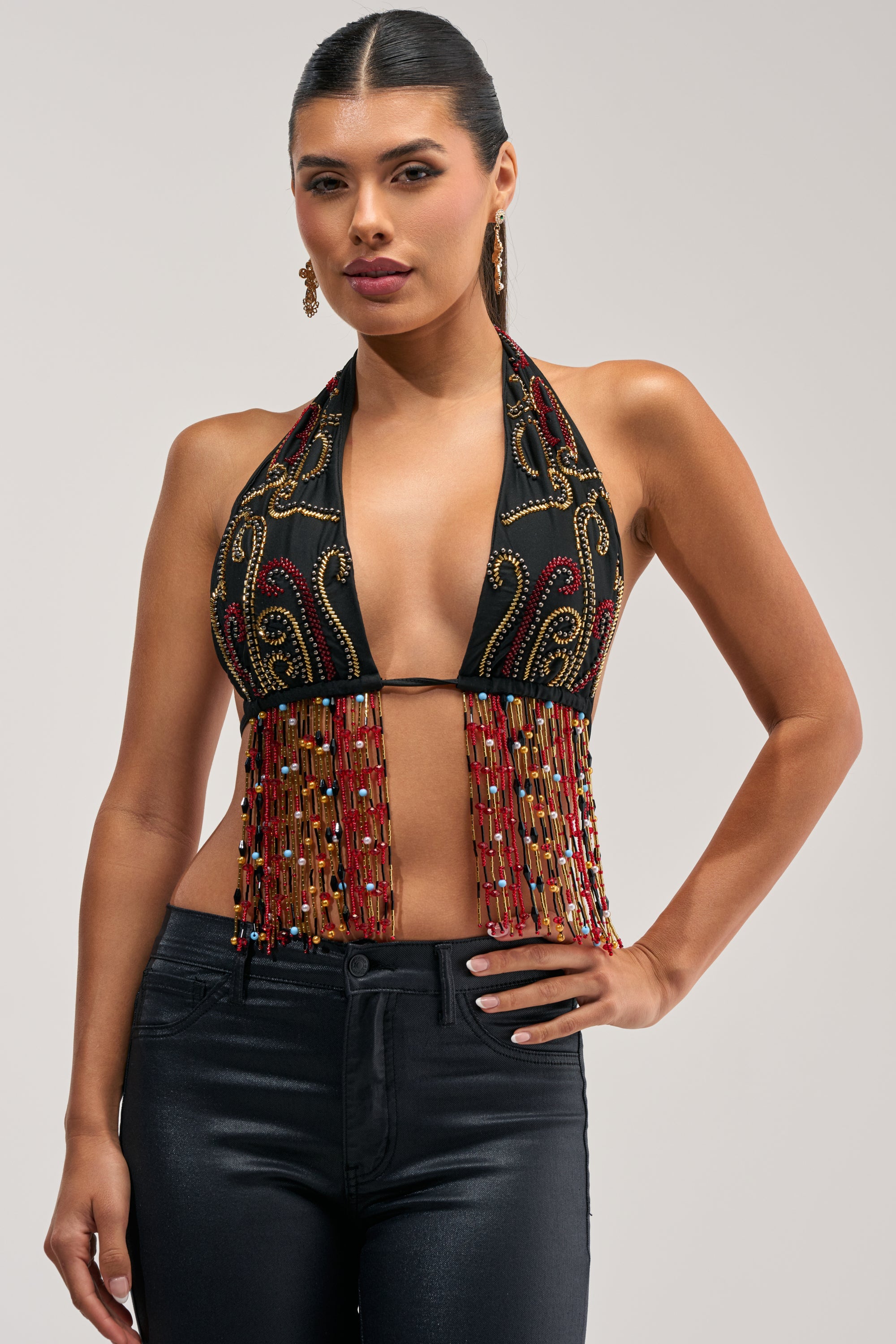 ANGEL ON EARTH BEADED BRALETTE TOP