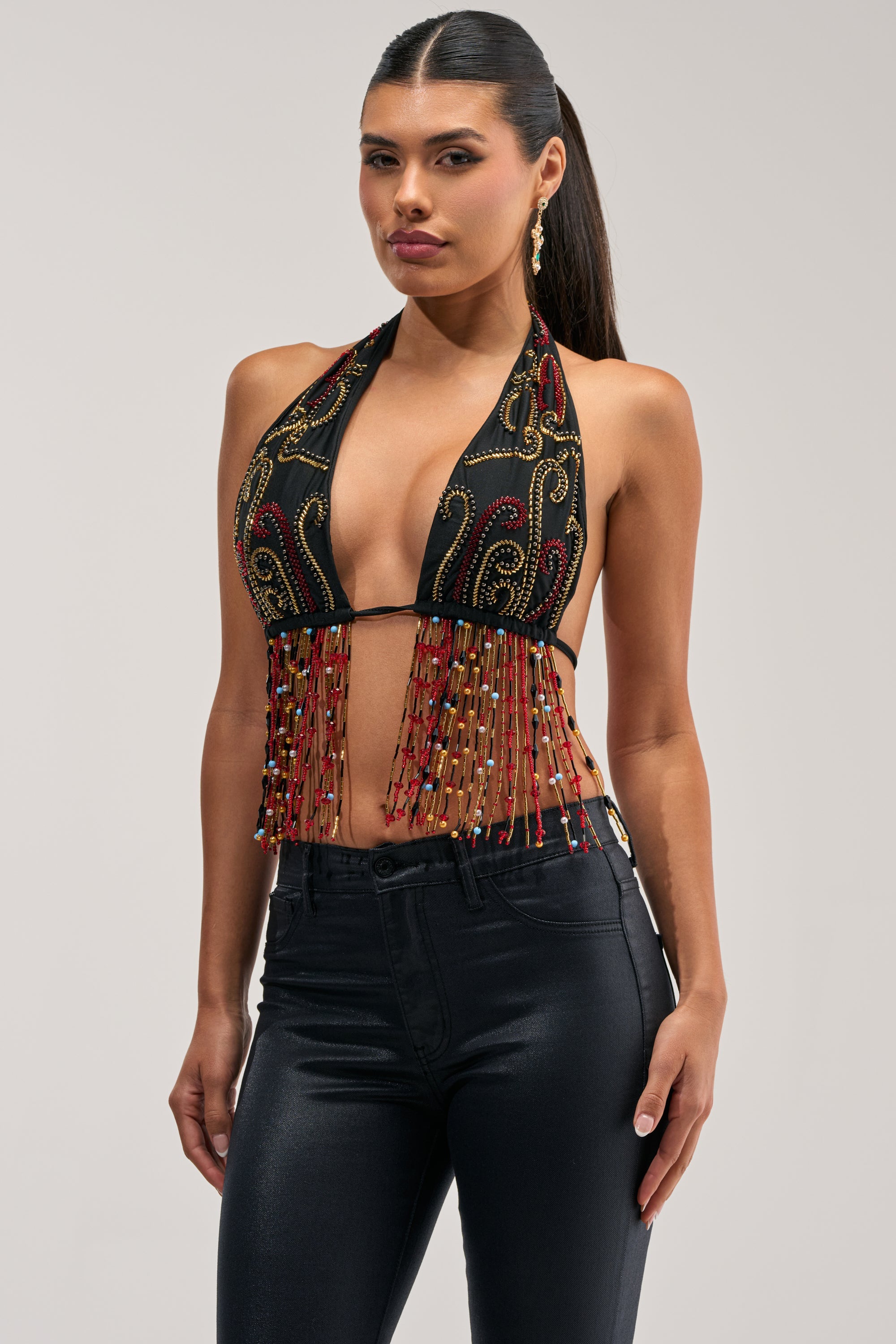 ANGEL ON EARTH BEADED BRALETTE TOP