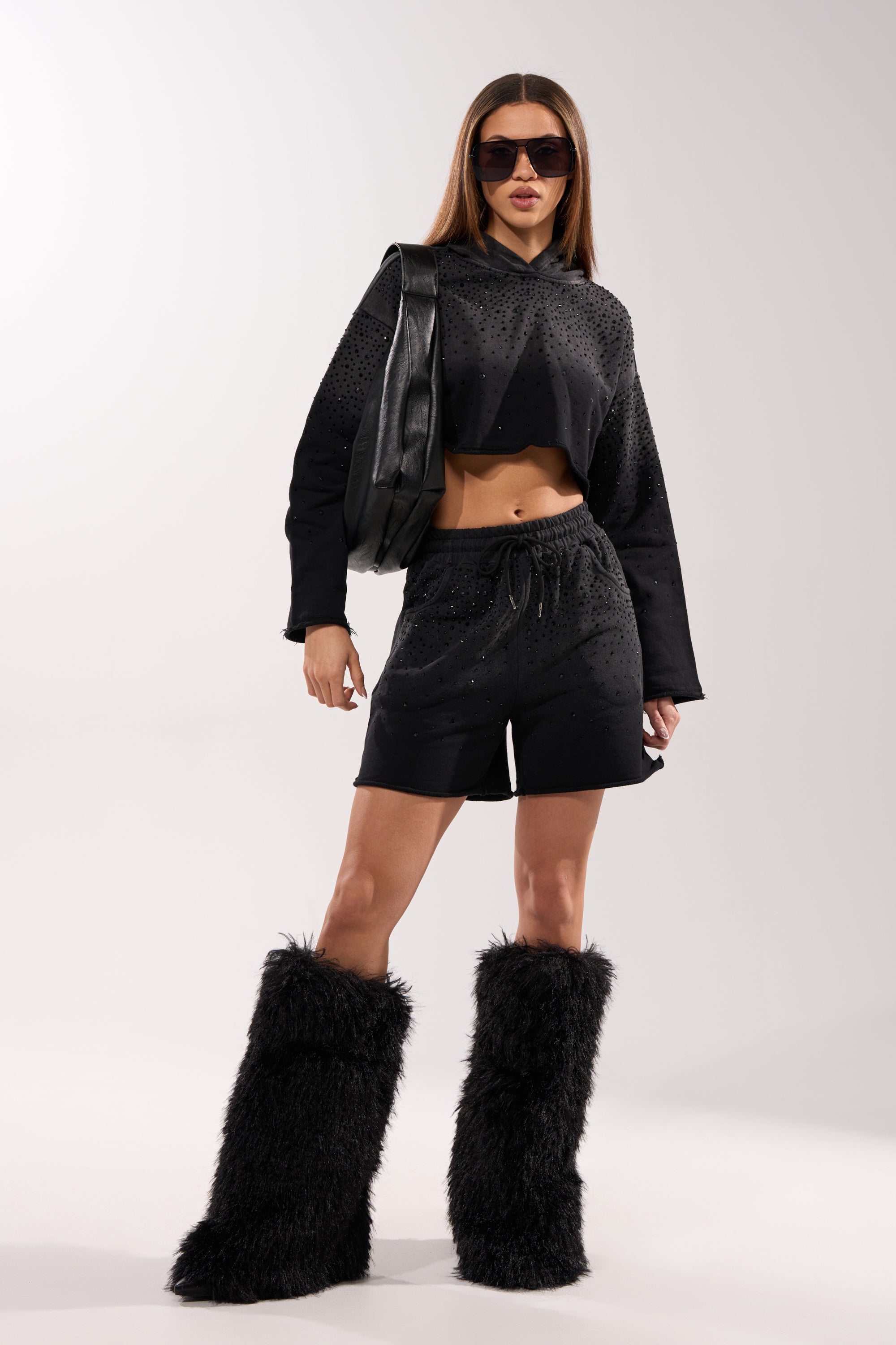 SPARKLE AND SHINE MINERAL WASHED SHORTS