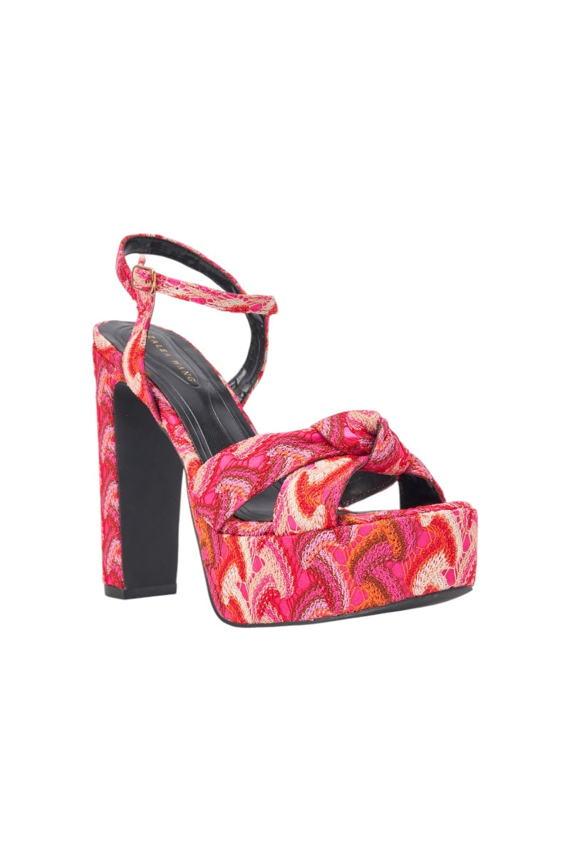 AZALEA WANG NENE PINK MULTI BLOCK SANDAL