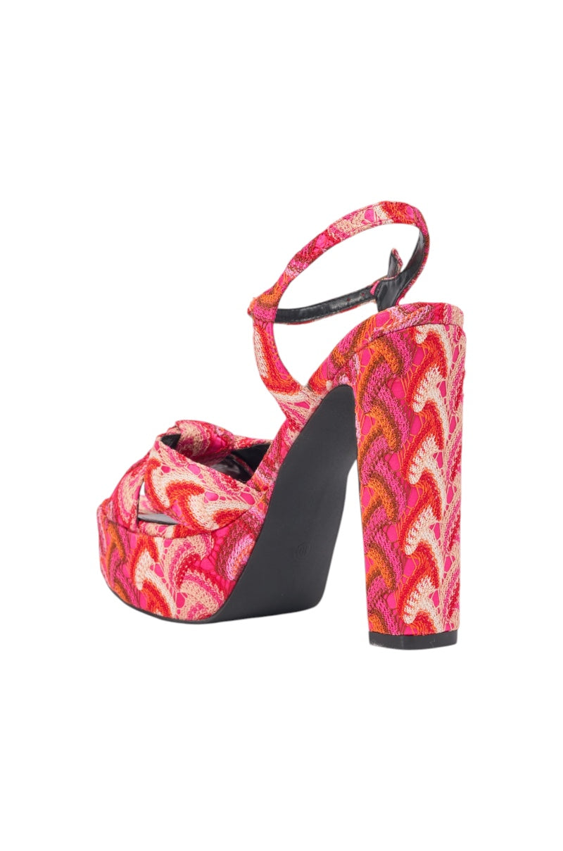 AZALEA WANG NENE PINK MULTI BLOCK SANDAL