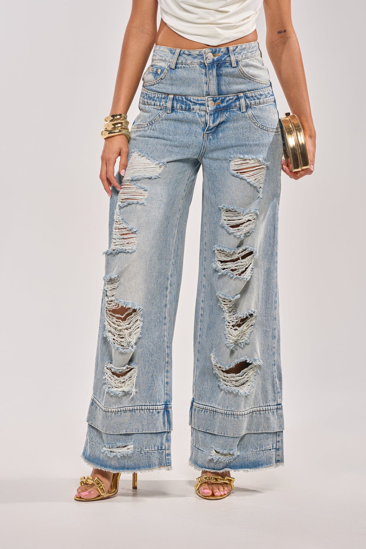 GO GET SOME DOUBLE WAISTED DENIM