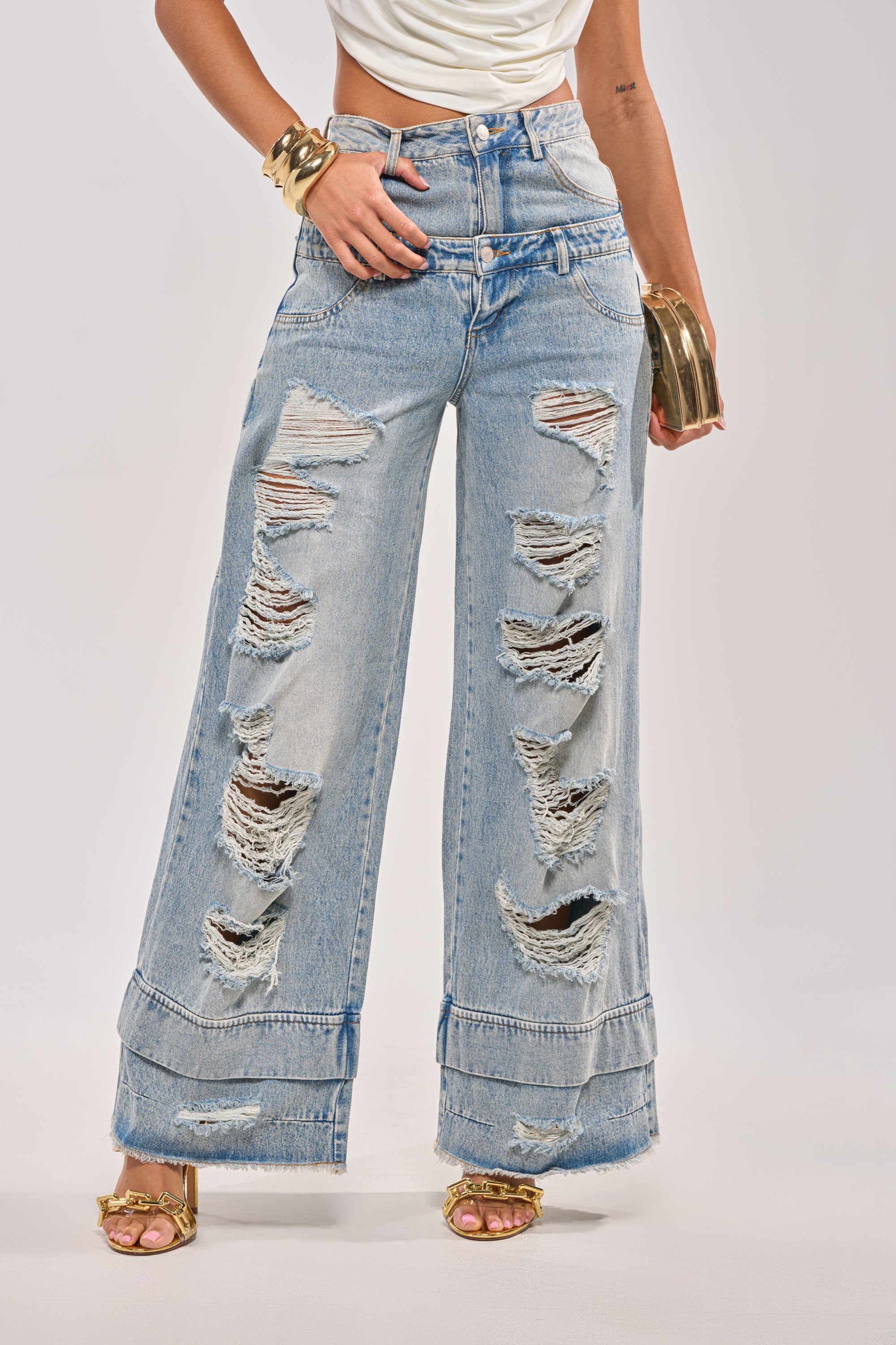 GO GET SOME DOUBLE WAISTED DENIM
