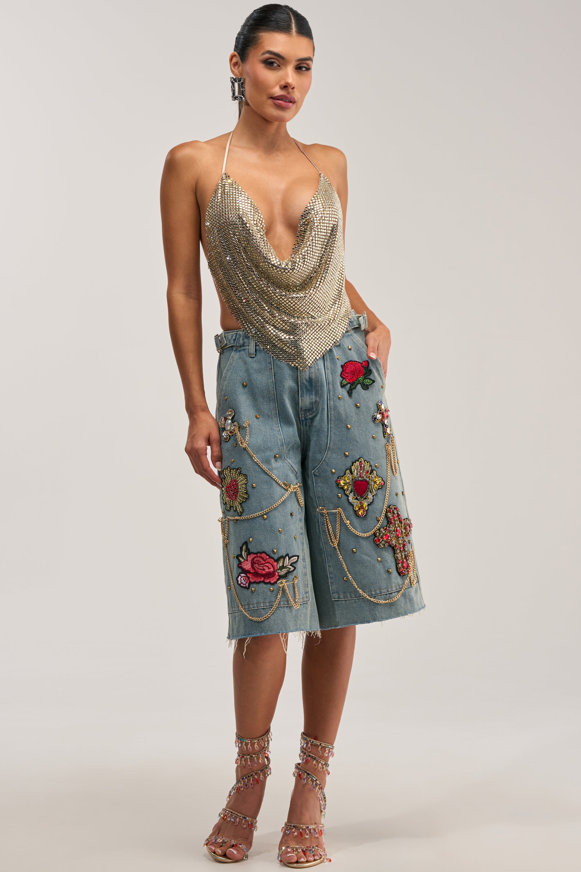 DISCO CLUB COWL NECK TOP