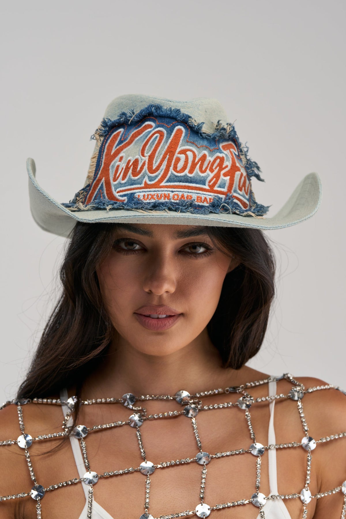 WITH THE TIMES DENIM COWBOY HAT