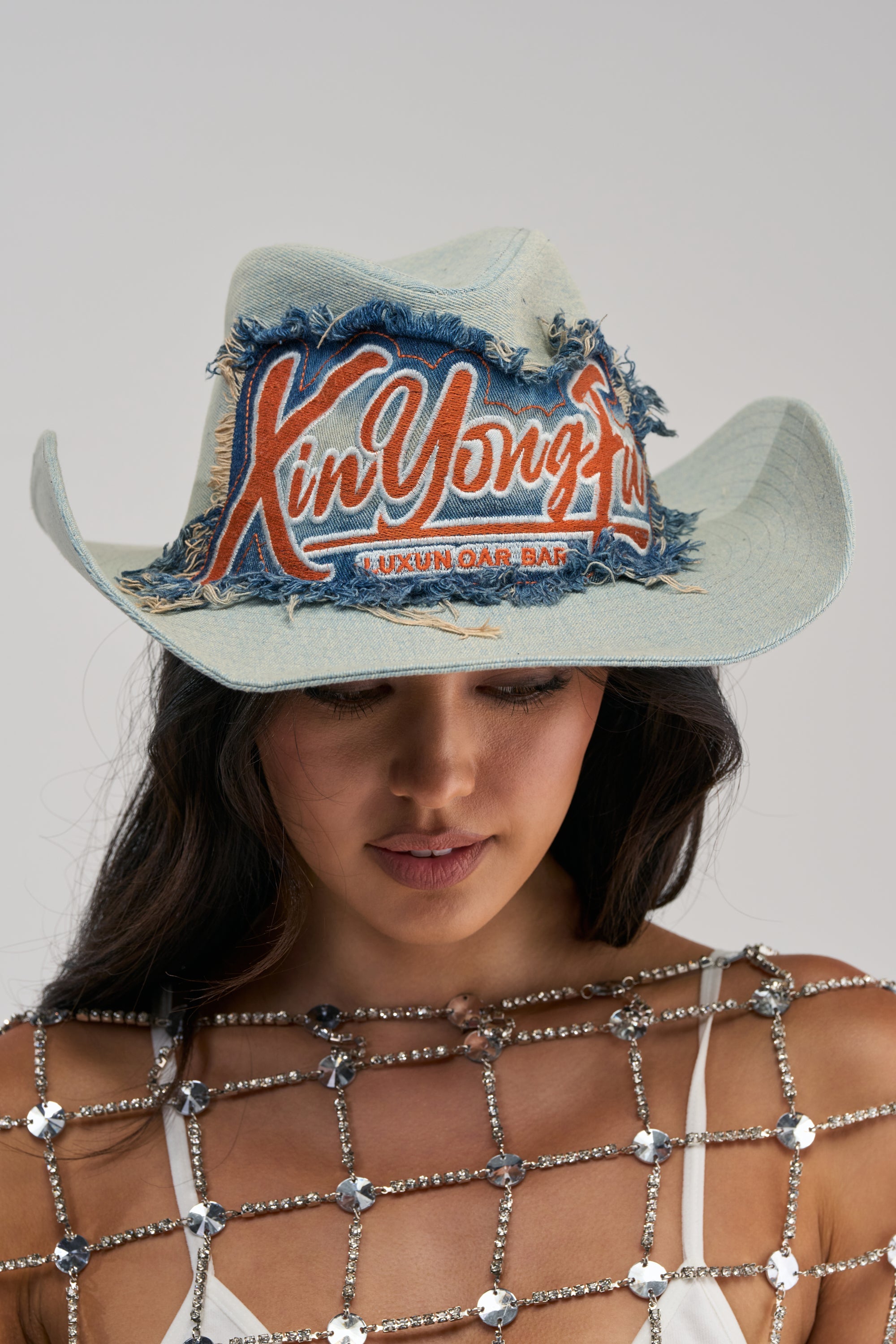WITH THE TIMES DENIM COWBOY HAT