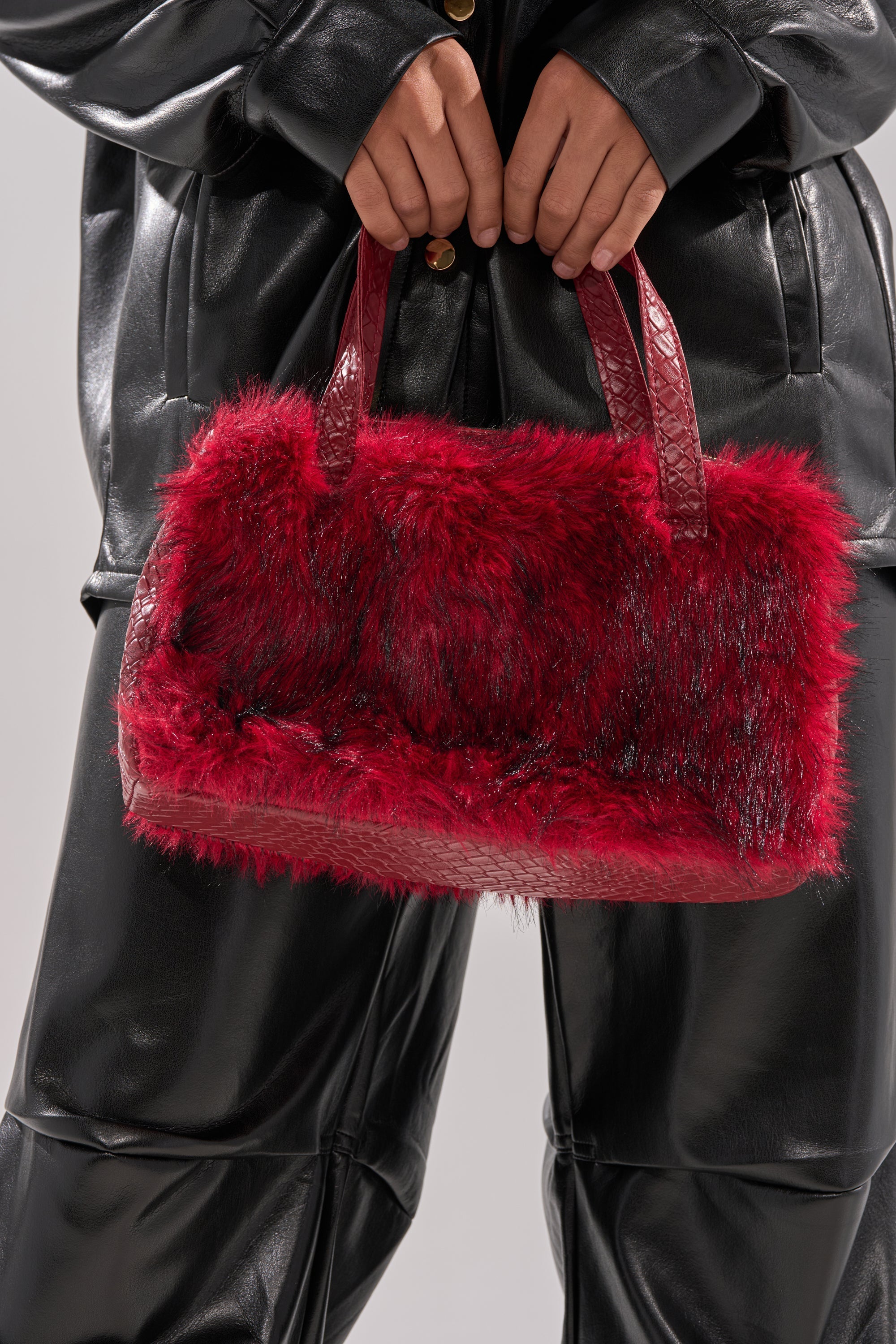 TRUDY FAUX FUR PURSE