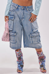 TOO MUCH FUN CARGO BERMUDA SHORT