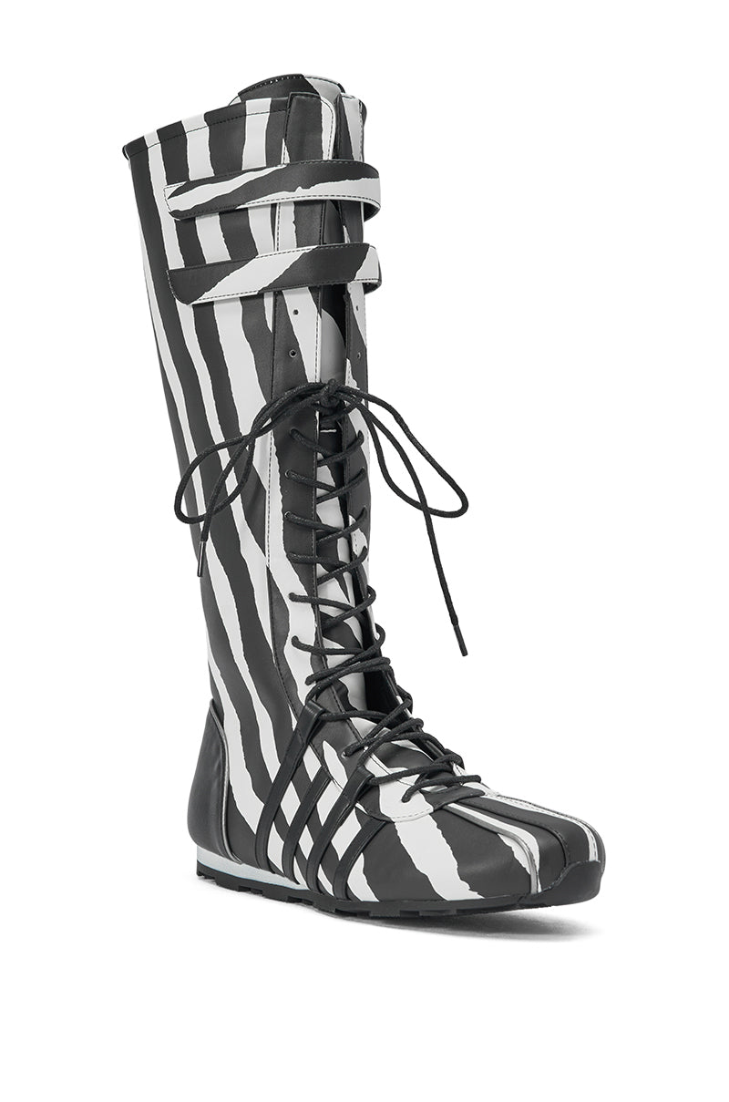 AZALEA WANG OZZY ZEBRA FLAT SNEAKER