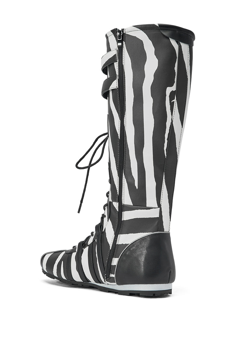 AZALEA WANG OZZY ZEBRA FLAT SNEAKER