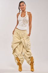 DO THE MOST TIE FRONT PANT