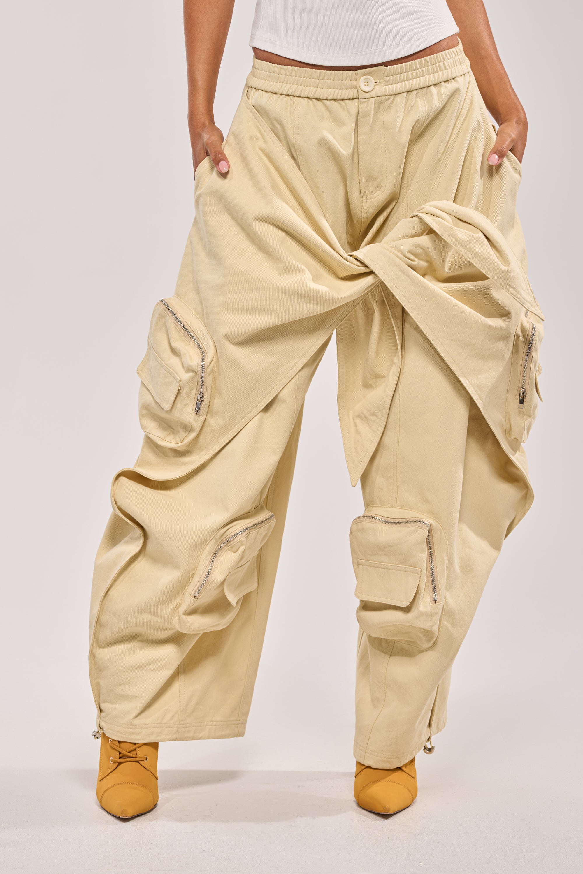 DO THE MOST TIE FRONT PANT