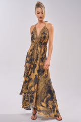 SHINE ON YOU PRINTED MAXI DRESS