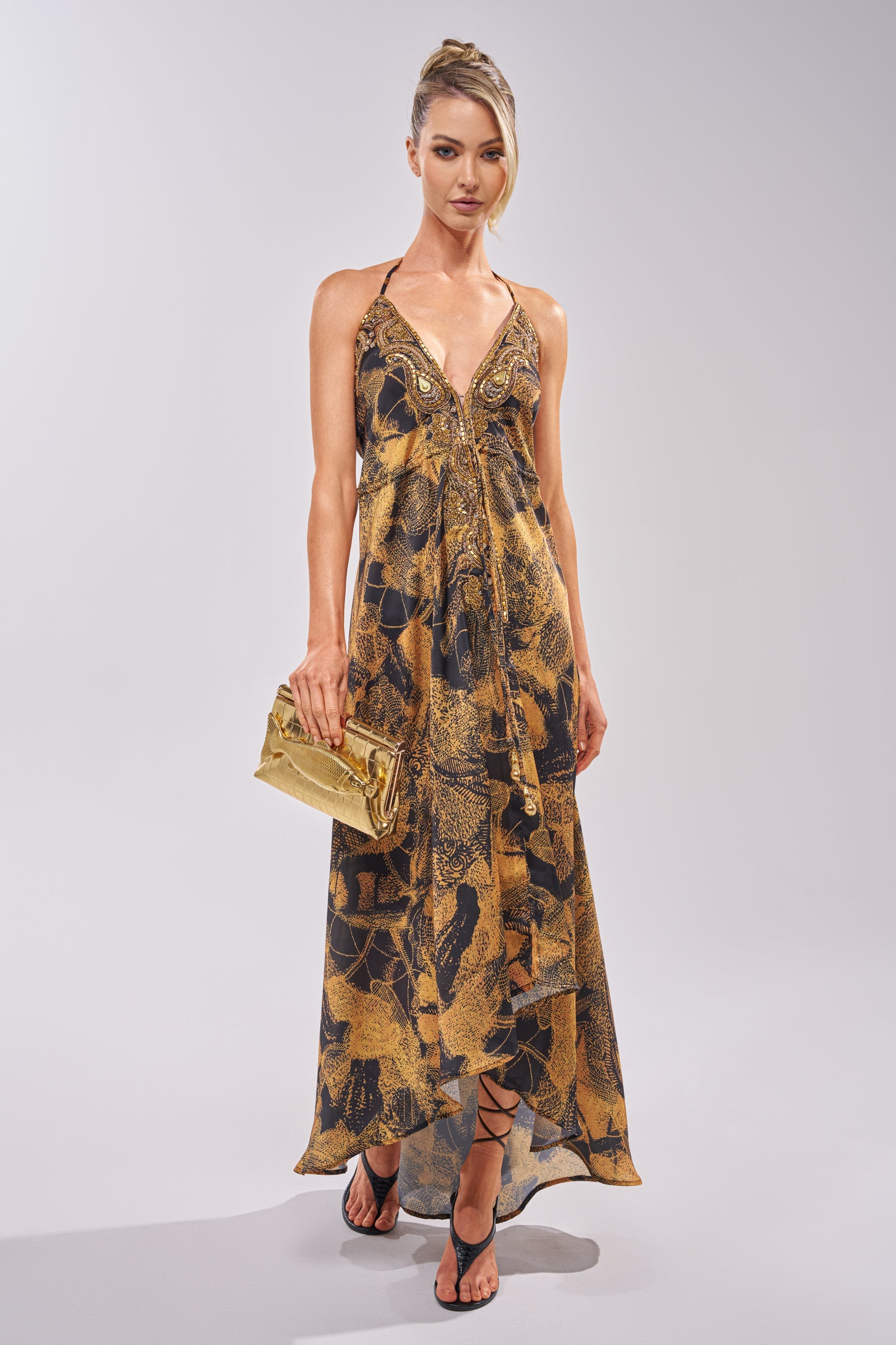 SHINE ON YOU PRINTED MAXI DRESS
