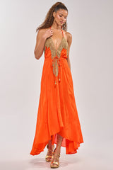 SORRY NOT SORRY EMBELLISHED MAXI DRESS