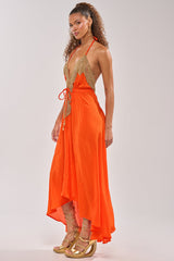 SORRY NOT SORRY EMBELLISHED MAXI DRESS