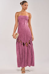 BORN READY KNOTTED STRAPLESS MAXI DRESS