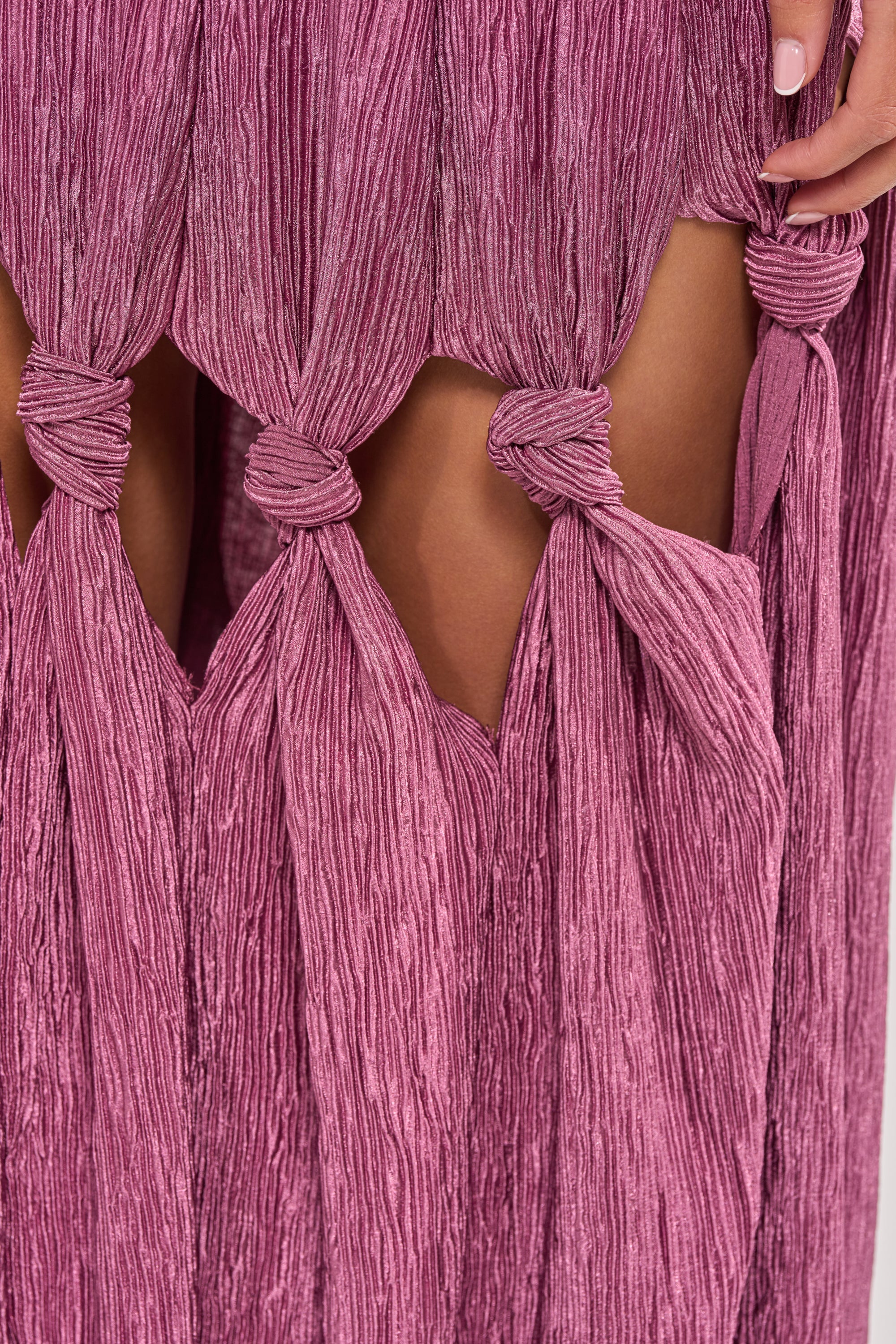 BORN READY KNOTTED STRAPLESS MAXI DRESS