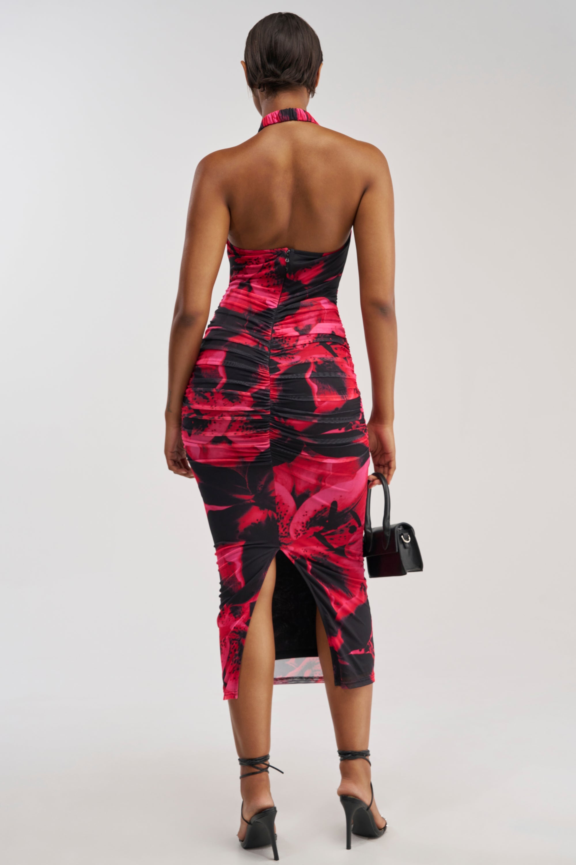 MAIN STAGE ABSTRACT MAXI DRESS IN BLACK MULTI