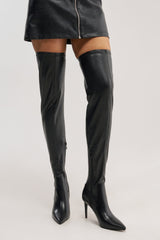 AZALEA WANG PINUP BLACK STILETTO BOOT