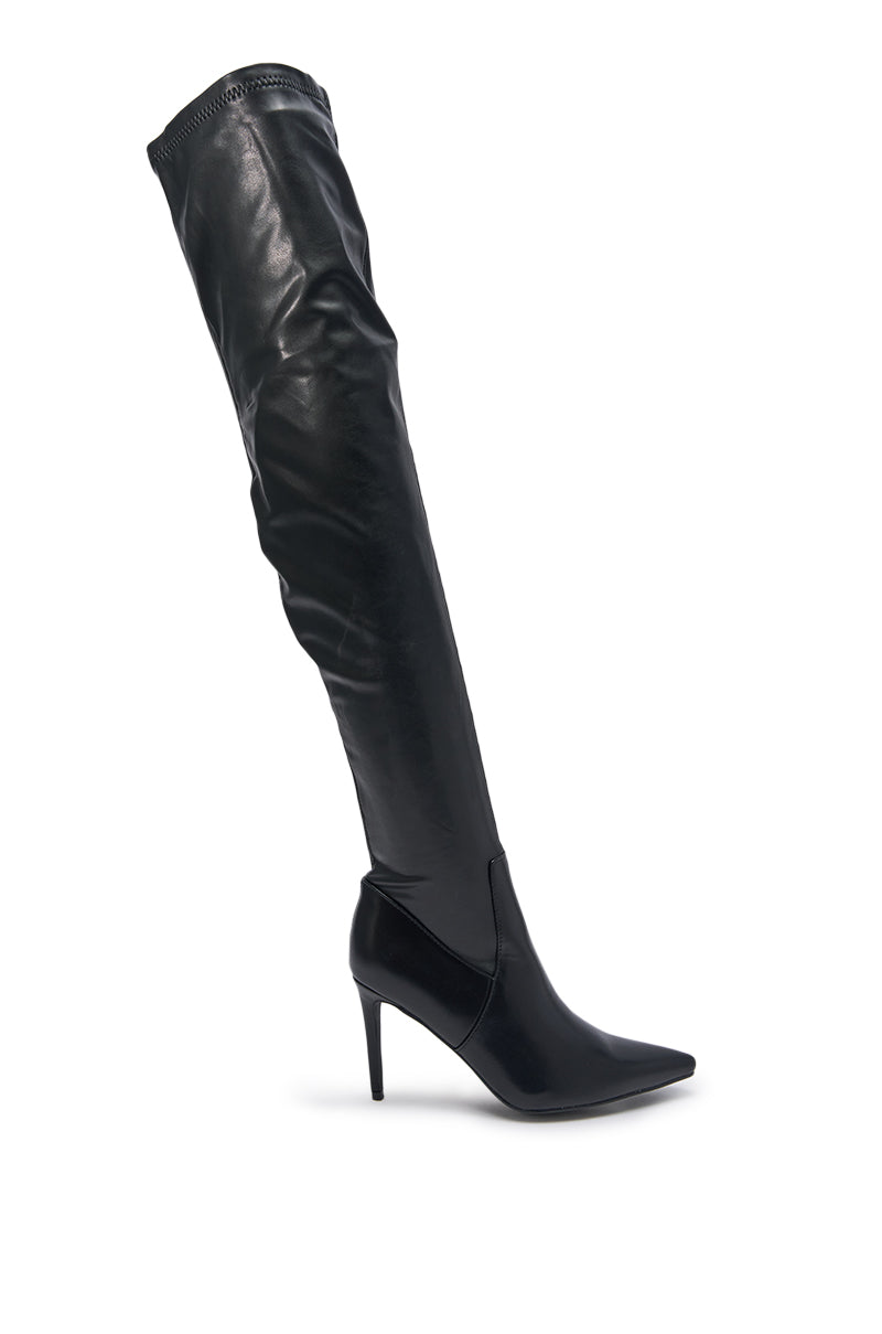 AZALEA WANG PINUP BLACK STILETTO BOOT