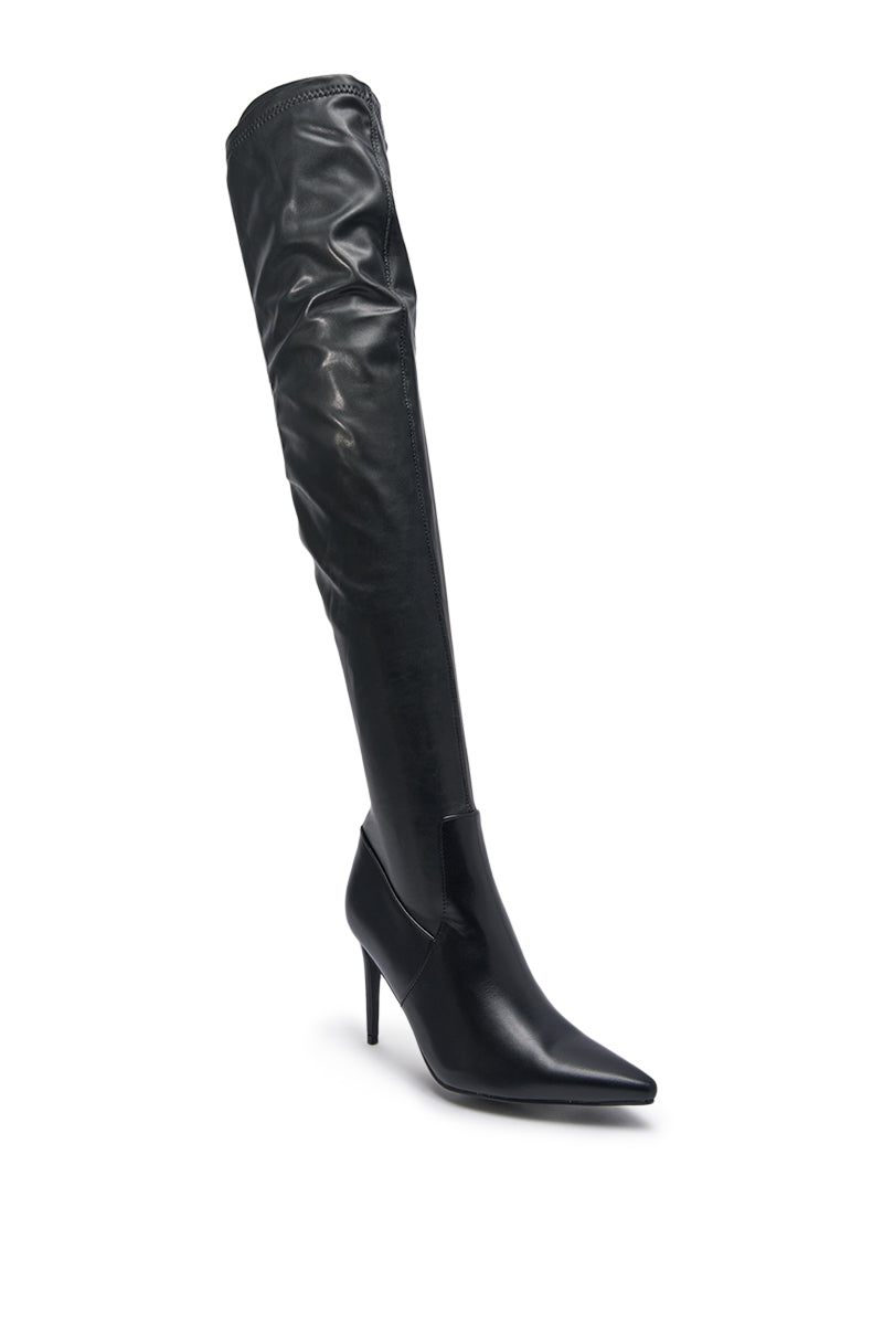 AZALEA WANG PINUP BLACK STILETTO BOOT