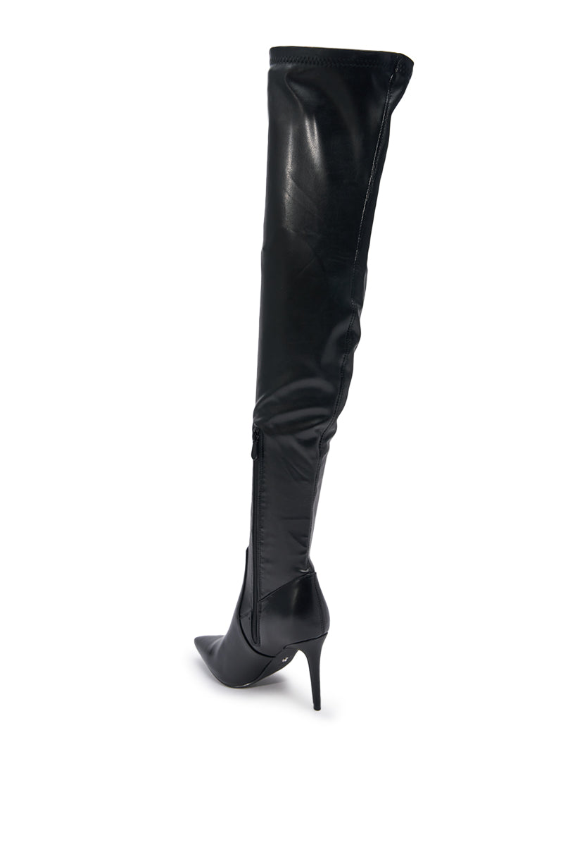AZALEA WANG PINUP BLACK STILETTO BOOT