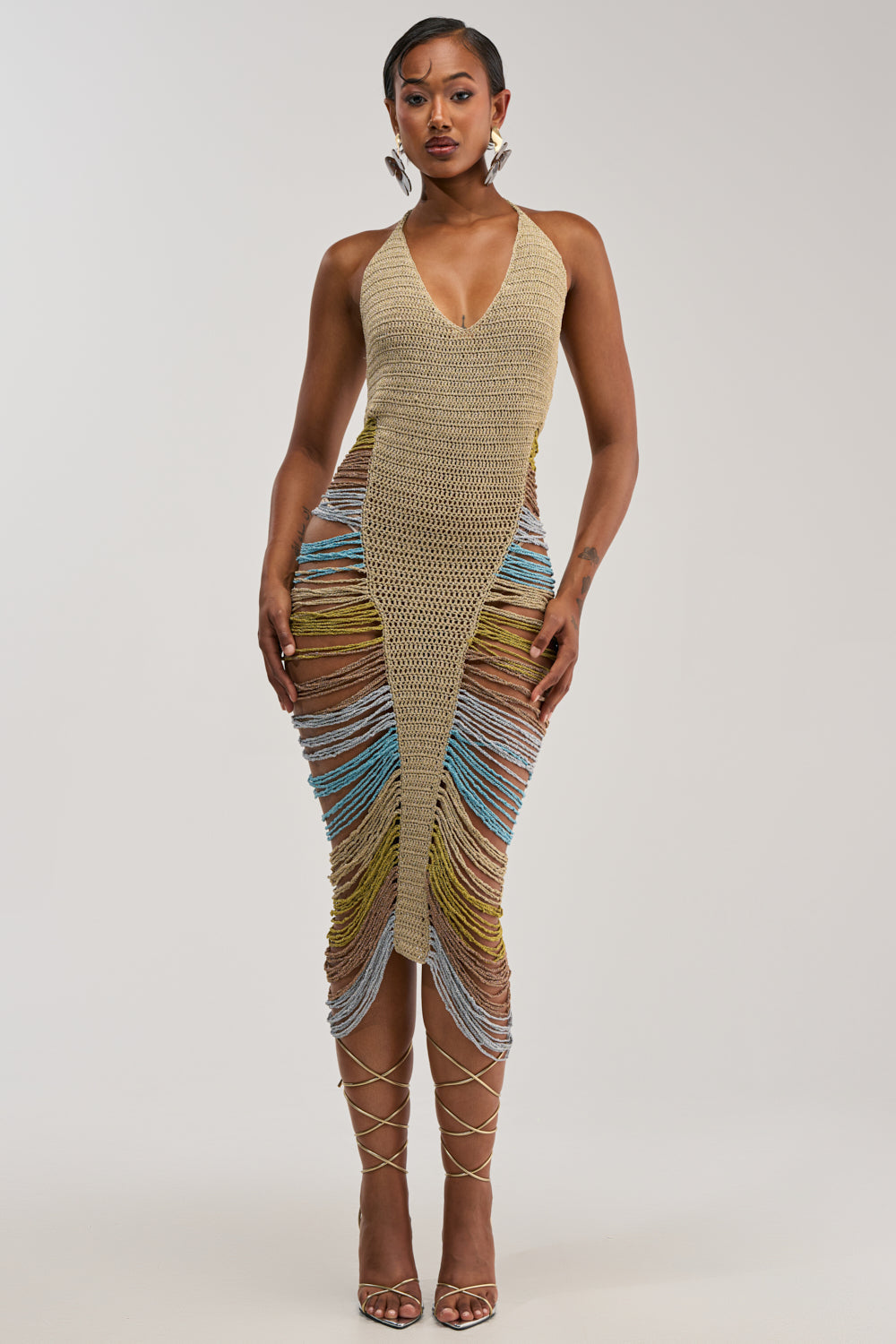 NOT PLAYING IT SAFE CROCHET MAXI DRESS