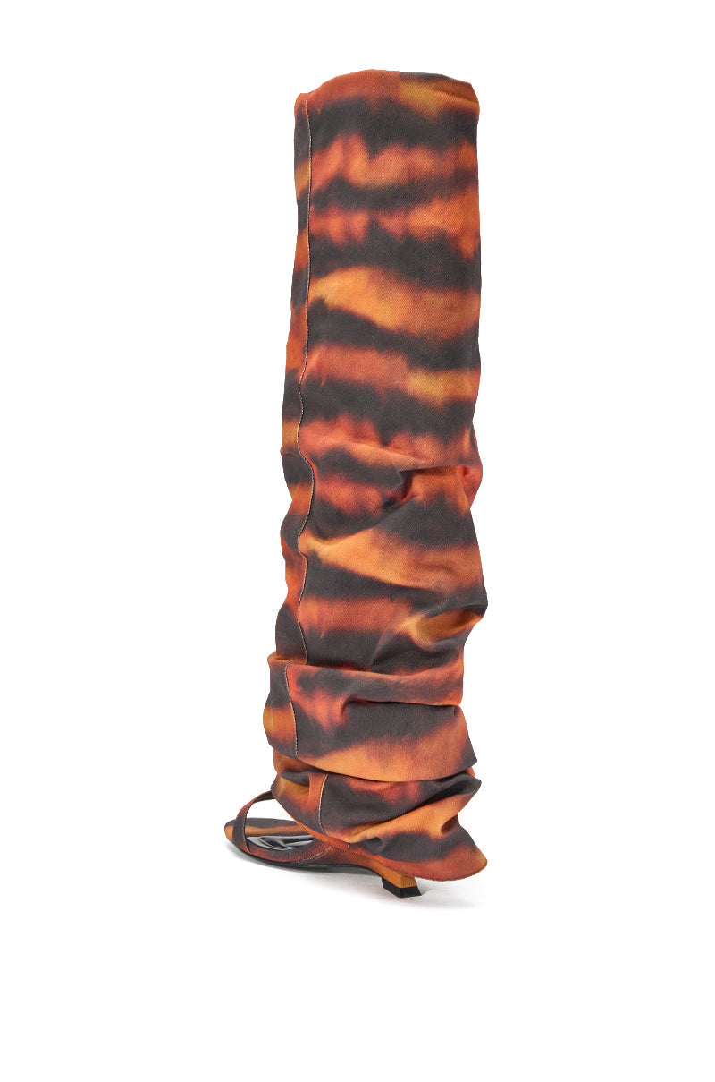 AZALEA WANG RADLEY TIGER PRINT SLOUCHY WEDGE BOOT