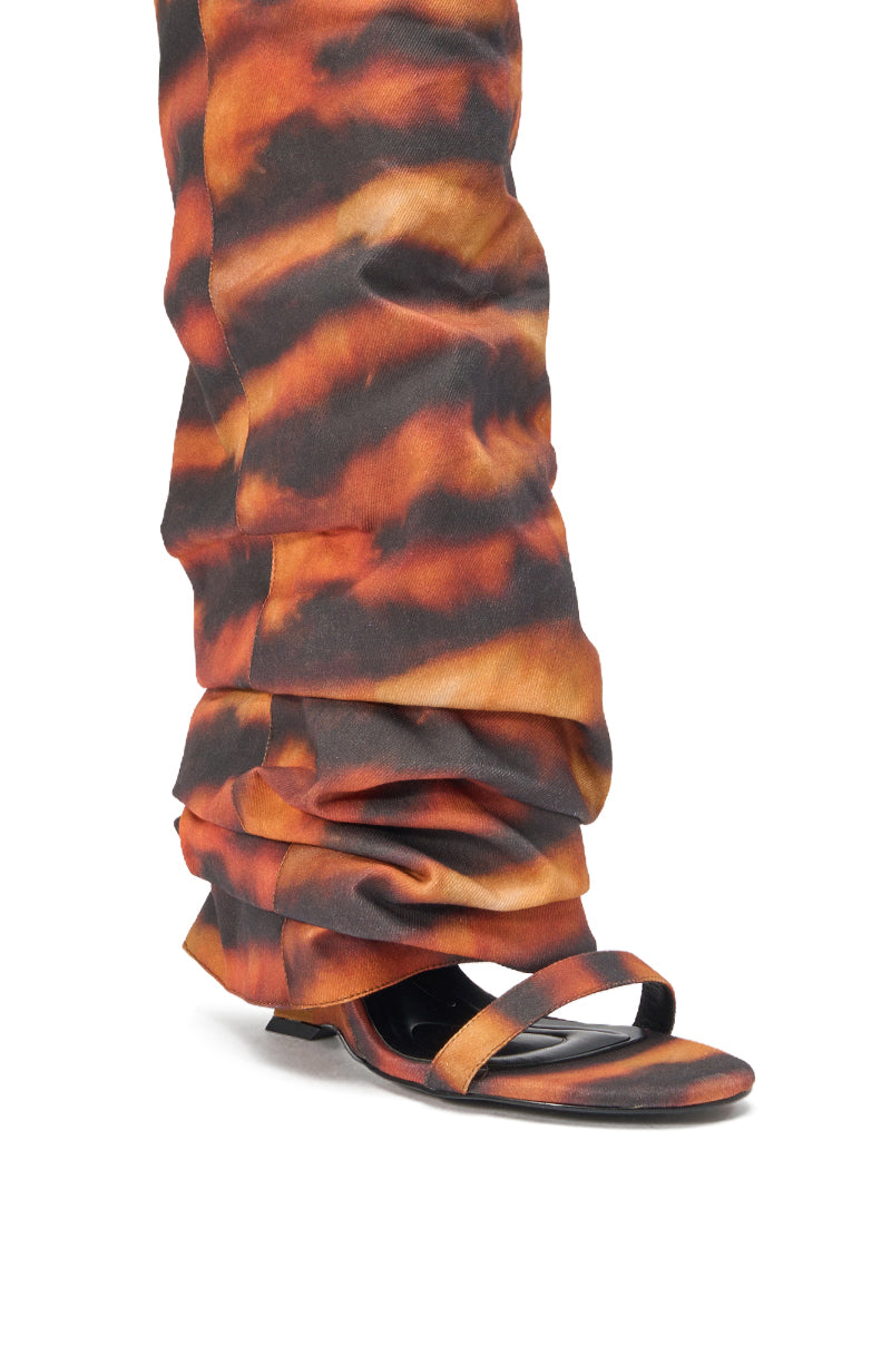 AZALEA WANG RADLEY TIGER PRINT SLOUCHY WEDGE BOOT