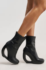 AZALEA WANG RAPTURE OPEN WEDGE COCKTAIL BOOTIE