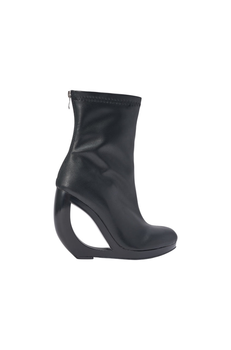 AZALEA WANG RAPTURE OPEN WEDGE COCKTAIL BOOTIE