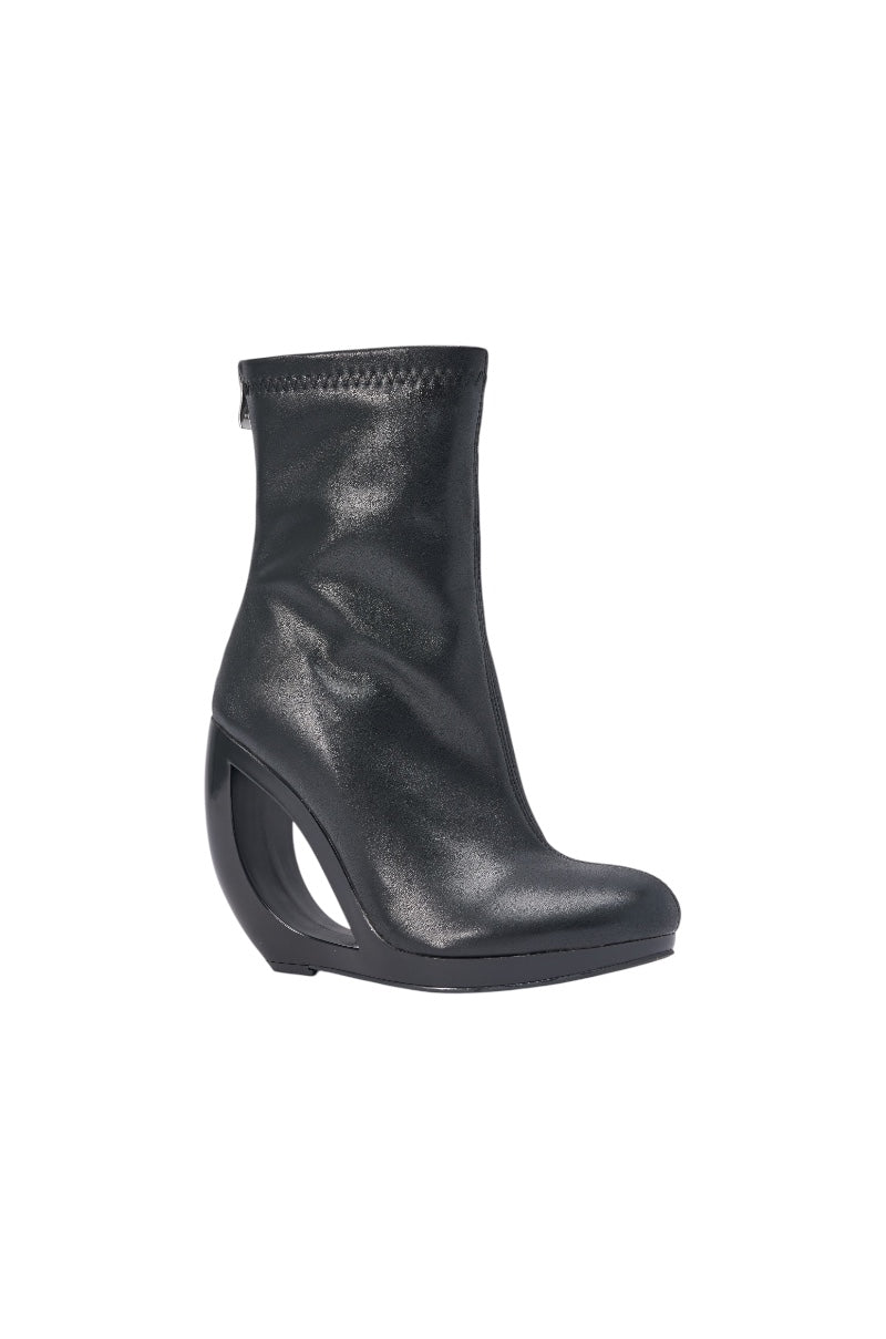 AZALEA WANG RAPTURE OPEN WEDGE COCKTAIL BOOTIE