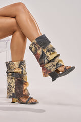 AZALEA WANG RAXA MULTI OPEN TOE BOOTIE