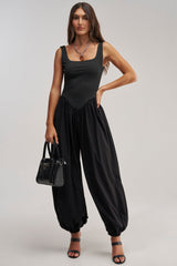 FLIRT ALERT SQUARE NECK JUMPSUIT