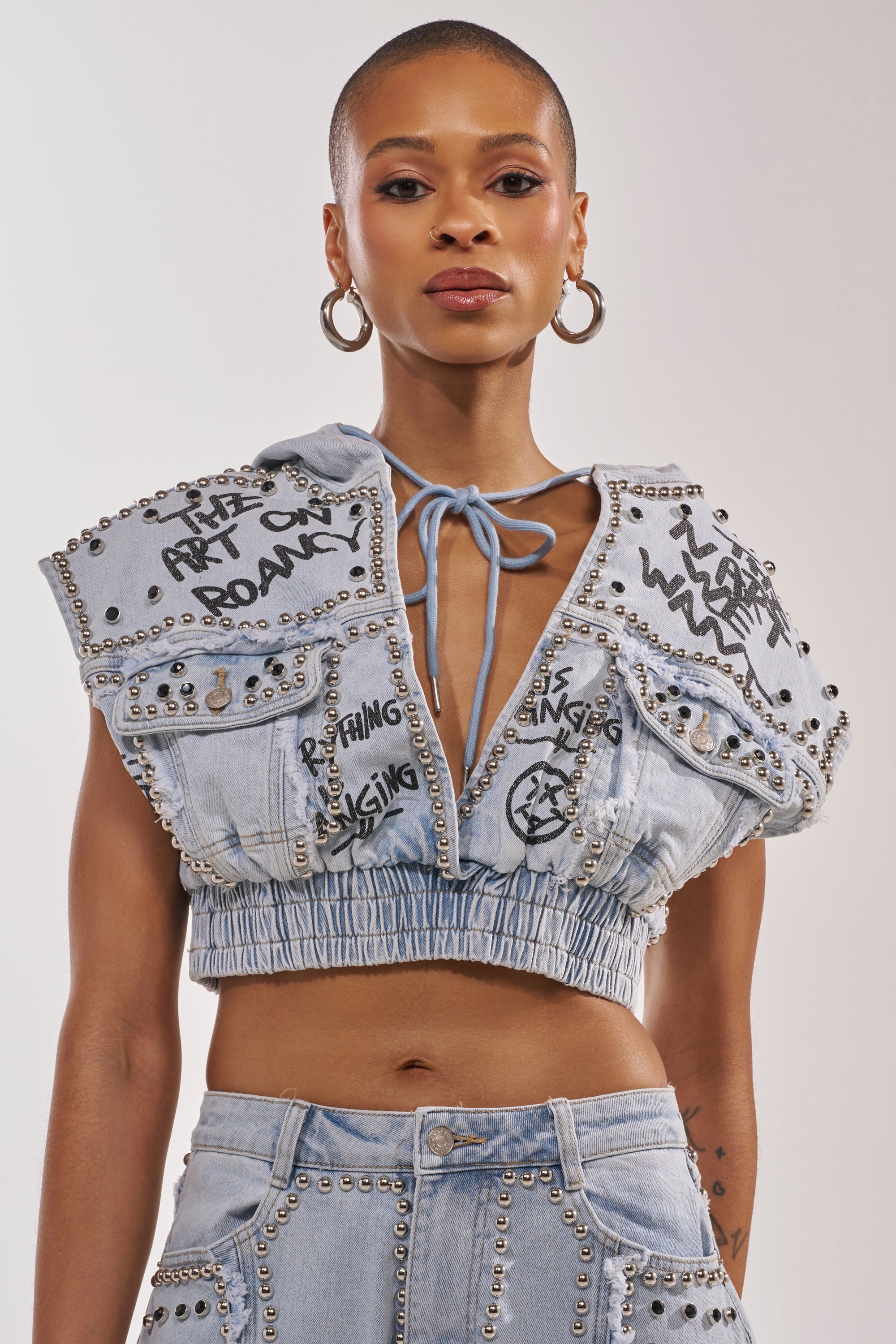 GET INTO THE RHYTHM CROP HOODIE